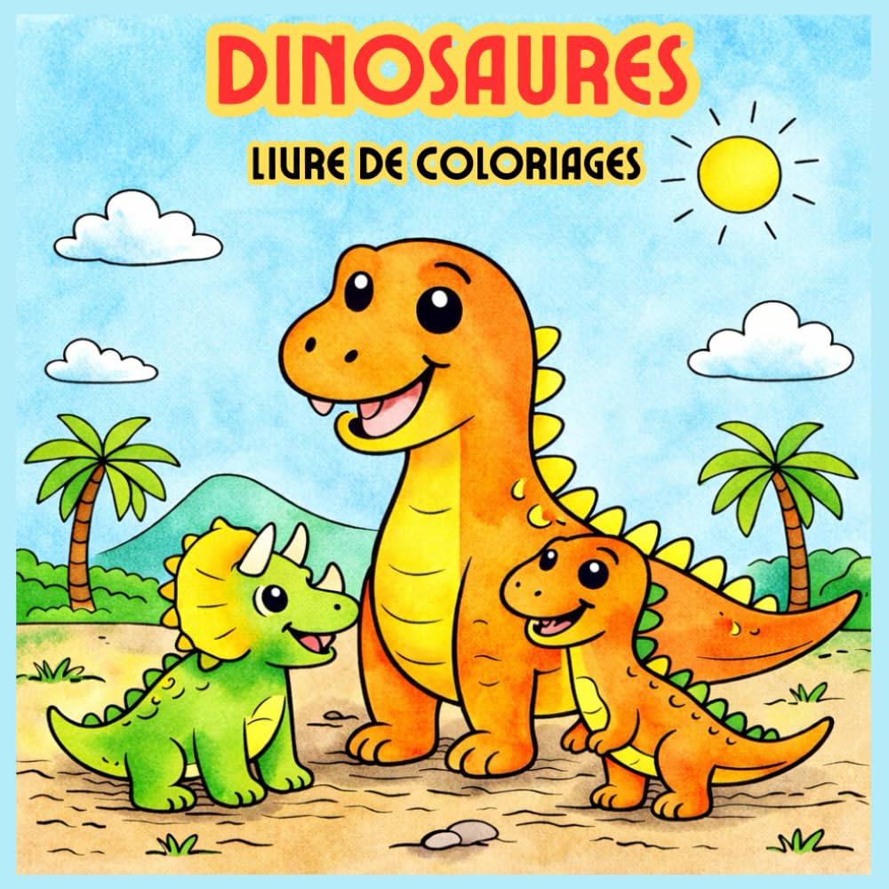 Dinosaures livre de coloriage: 31 coloriages de dinosaures pour les enfants de 4 à 8 ans