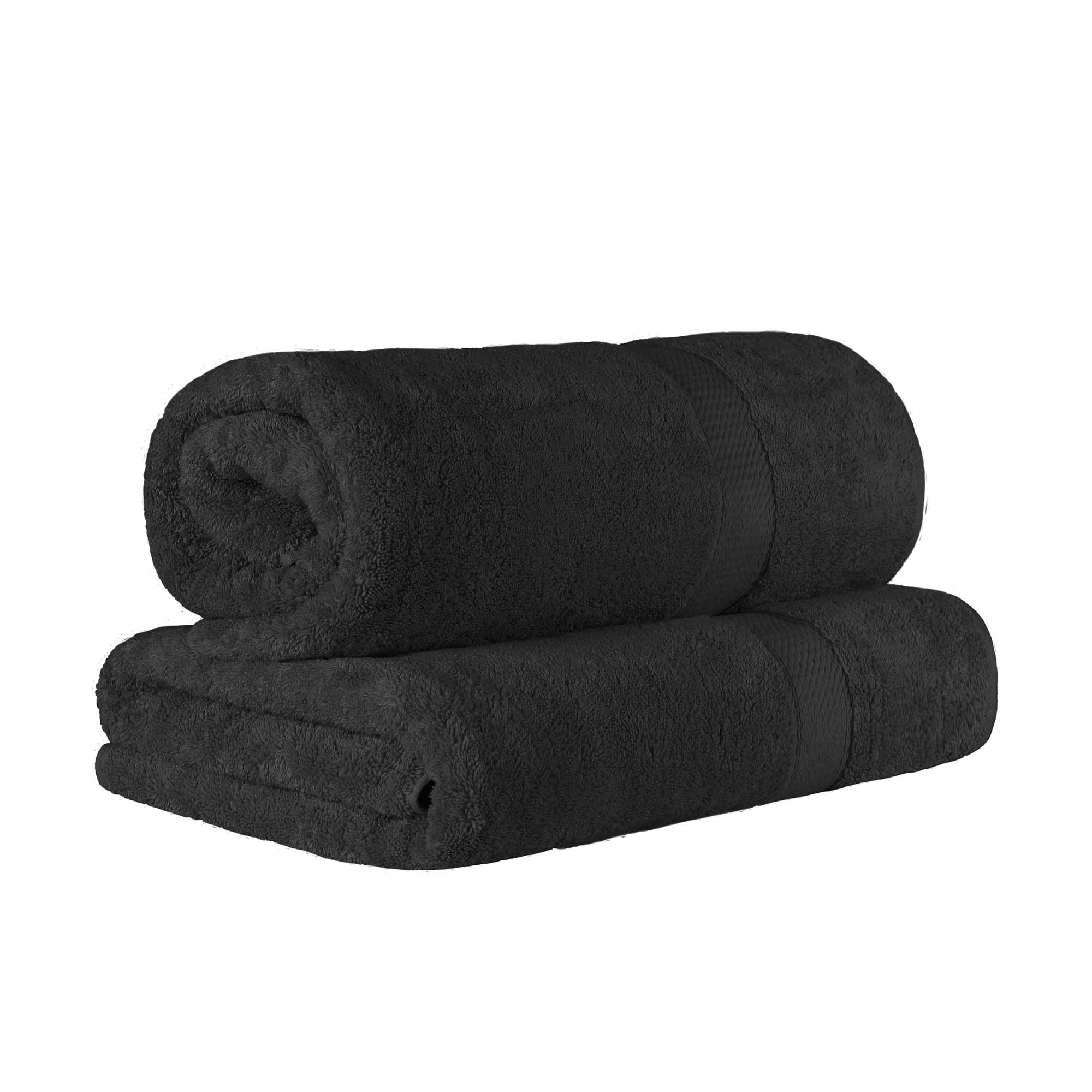 SUPERIOR Set di 2 teli da bagno in pile di cotone egiziano, asciugamani ultra morbidi di lusso, essenziali in peluche spesso, assorbenti pesanti, bagno per ospiti, hotel, spa, bagno di casa, doccia