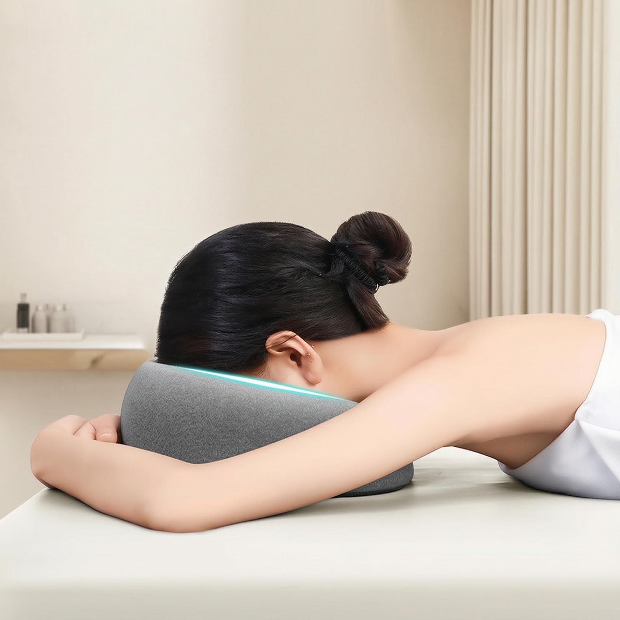 Cuscino per lettino di bellezza in memory foam,blu navy