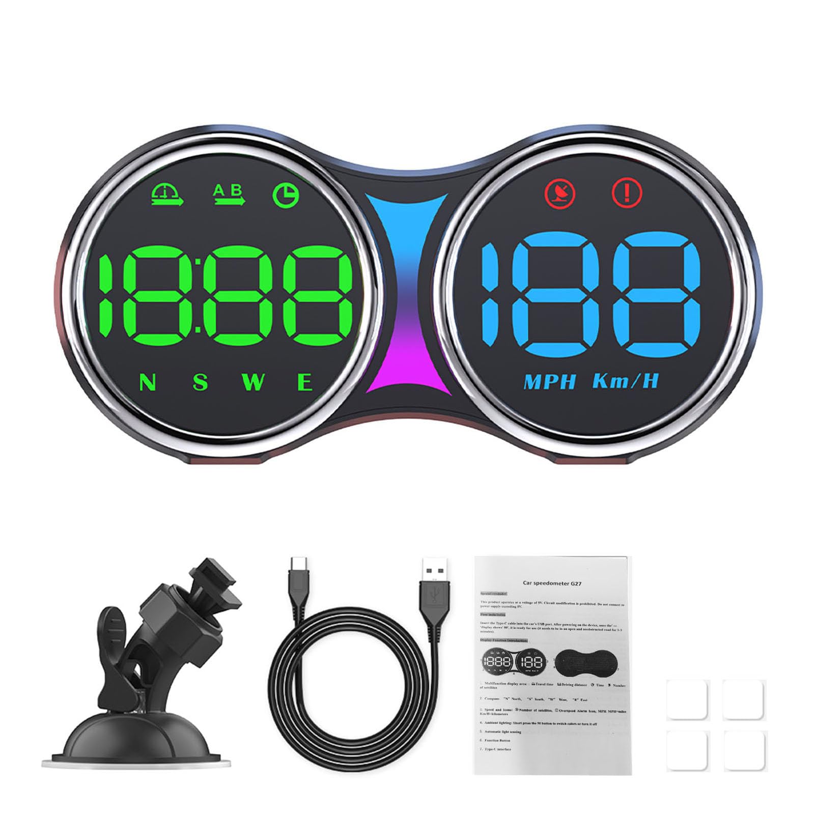 Velocímetro digital para evitar multas mediante calibración precisa y pantalla de salpicadero 7