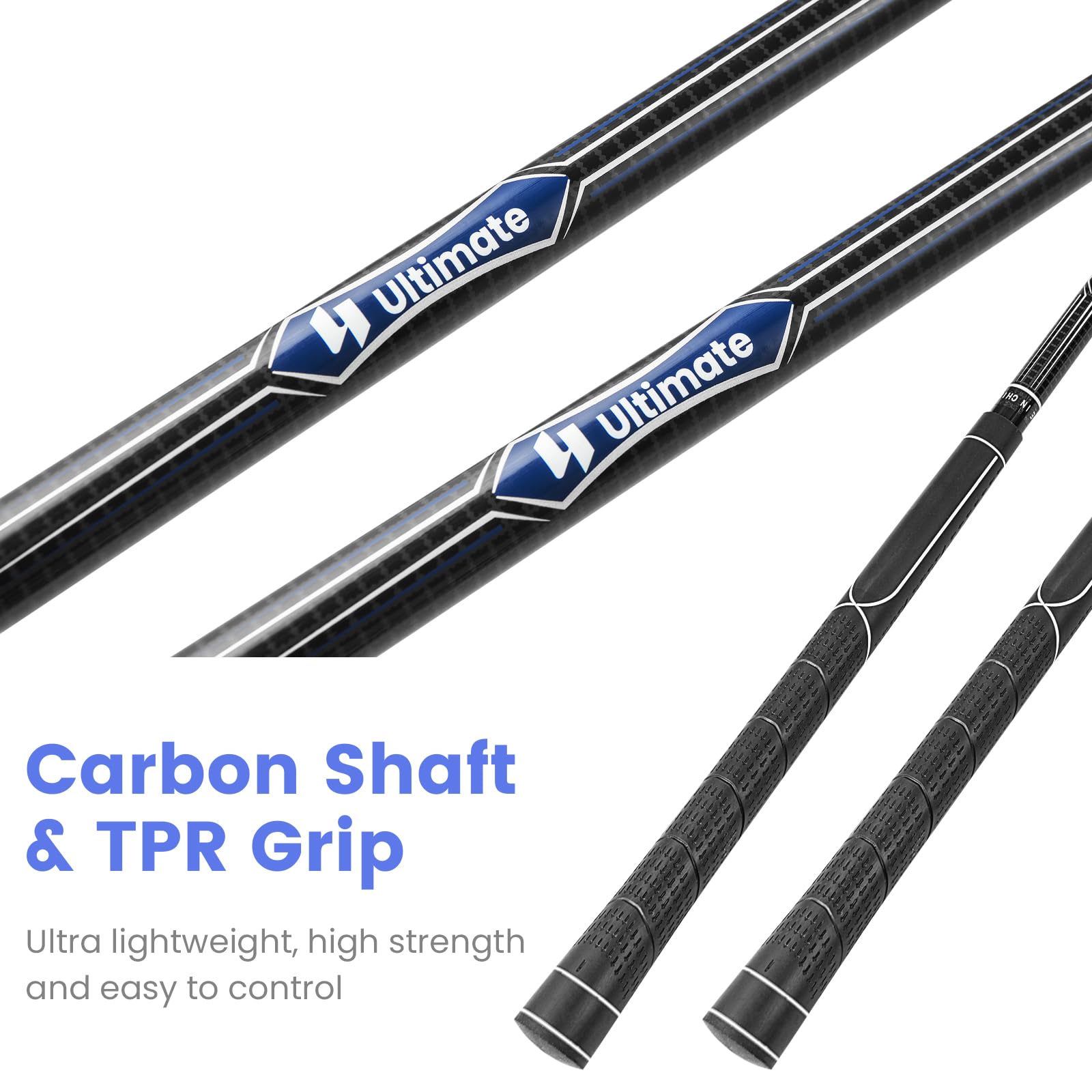 LIFEZEAL Set de Golf Complet 9 Pièces pour Adultes, Ensemble de Clubs de Golf #1 Driver, #3 Parcours, #4 Hybride, Fer #6, #7, #8, #9, #P, 1 Putter, 3 Housses de Tête