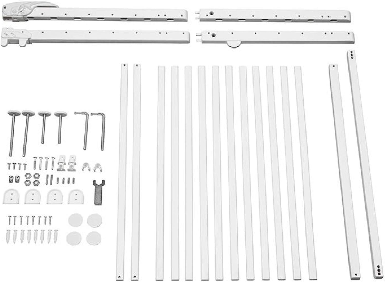 A white Badabulle safety gate installed in a doorway, demonstrating its function.