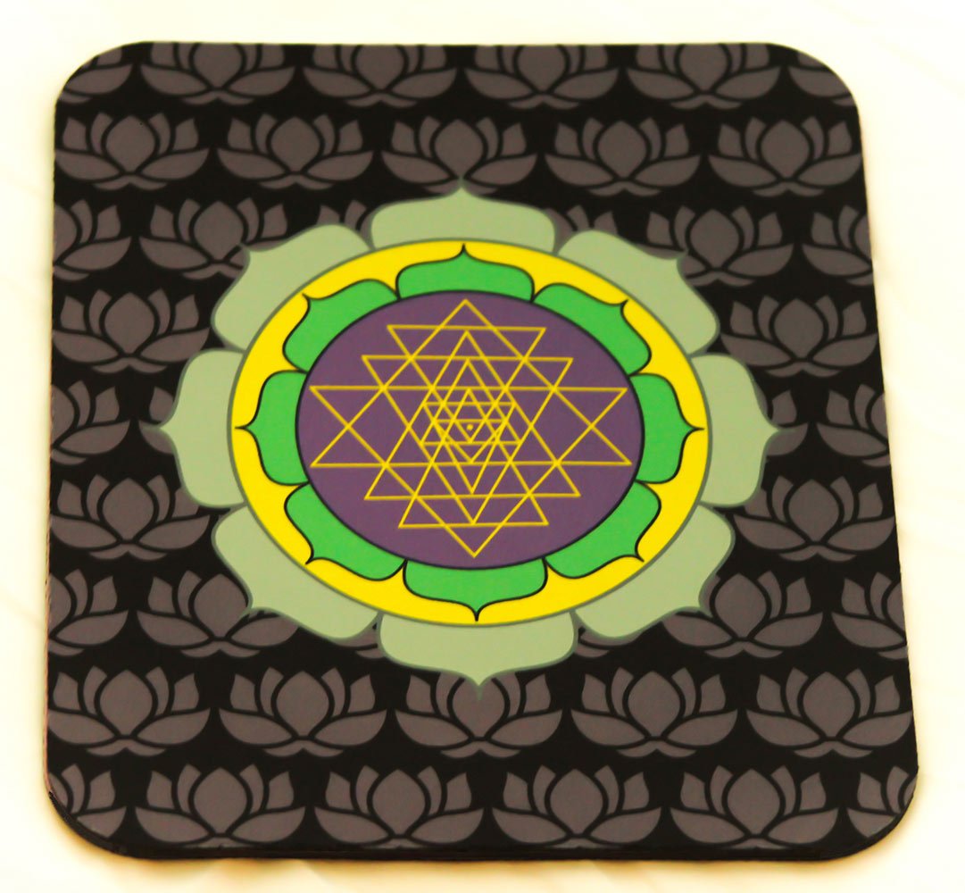 Supreme Energy - Sri Yantra Spiritual Art Mouse Pad with Sacred Geometry Featuring the Sri Yanta