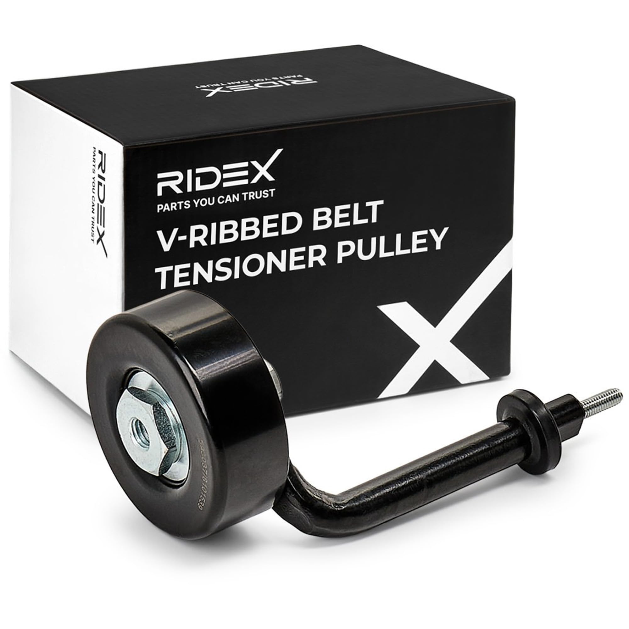 RIDEX 310T0042 Polea tensora correa poli V con soporte Compatible con BMW 3 Sedán E46
