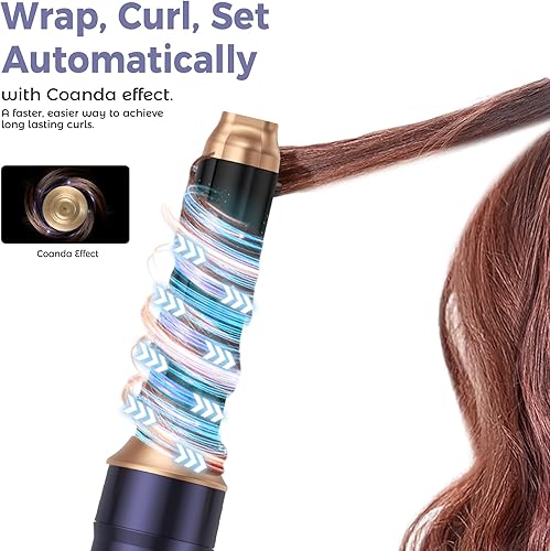 Miniatura 3 de Cepillo secador de pelo mágico Air Styler 6 en 1, cepillo secador iónico negativo y 3 ajustes de calor, voluminización automática desmontable para