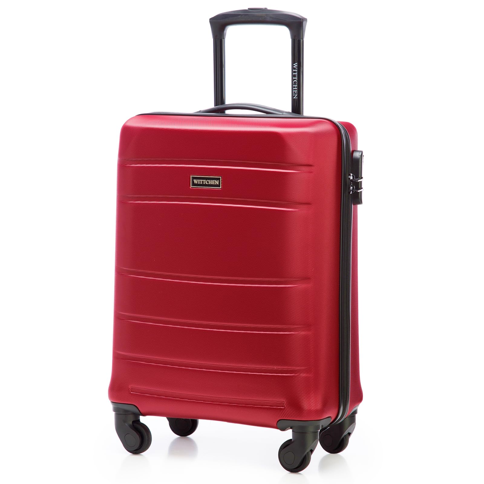 WITTCHEN Valise de Voyage Bagage à Main Valise Cabine Valise Rigide en ABS avec 4 roulettes pivotantes Serrure à Combinaison Poignée télescopique Globe Line