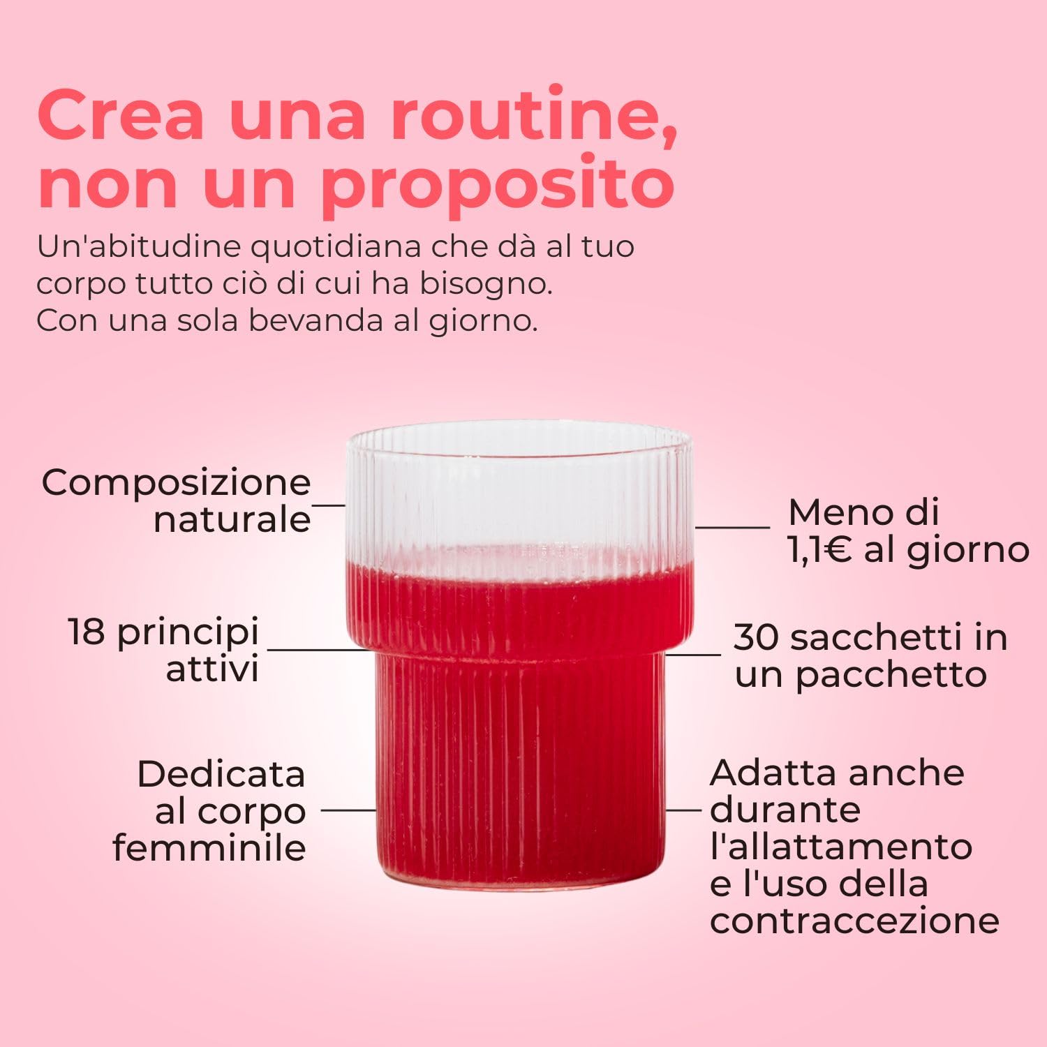 Bevanda per la salute femminile - Che allevia SPM, Acne, Mestruazioni Irregolari e Dolorose, Crampi e Gonfiori, Perdita di capelli, Menopausa problematica (3PACK, Amarena)