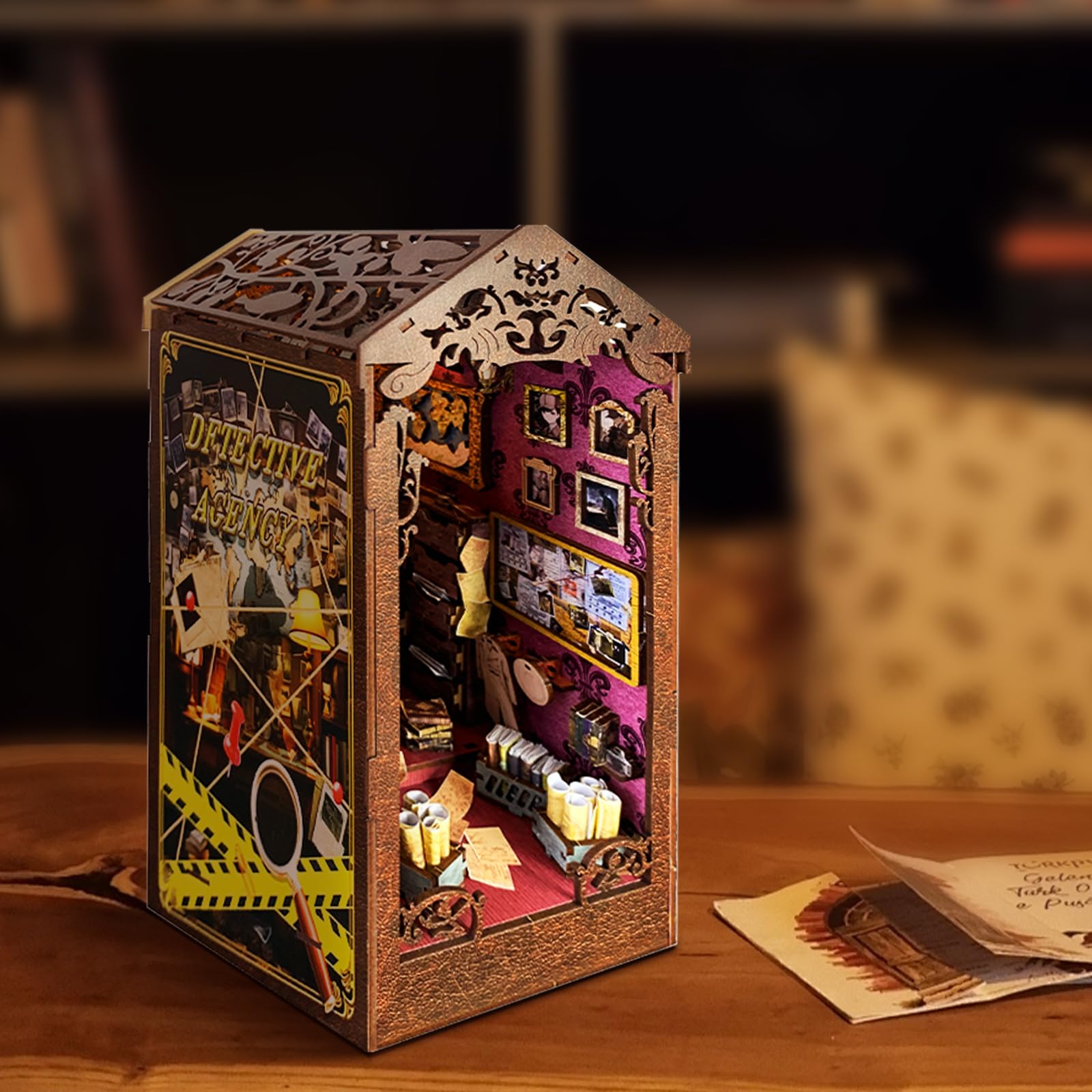 Produktbild von Diy Puppenhaus Booknook Bücherregal Einsatz Dekor Gasse, DIY
