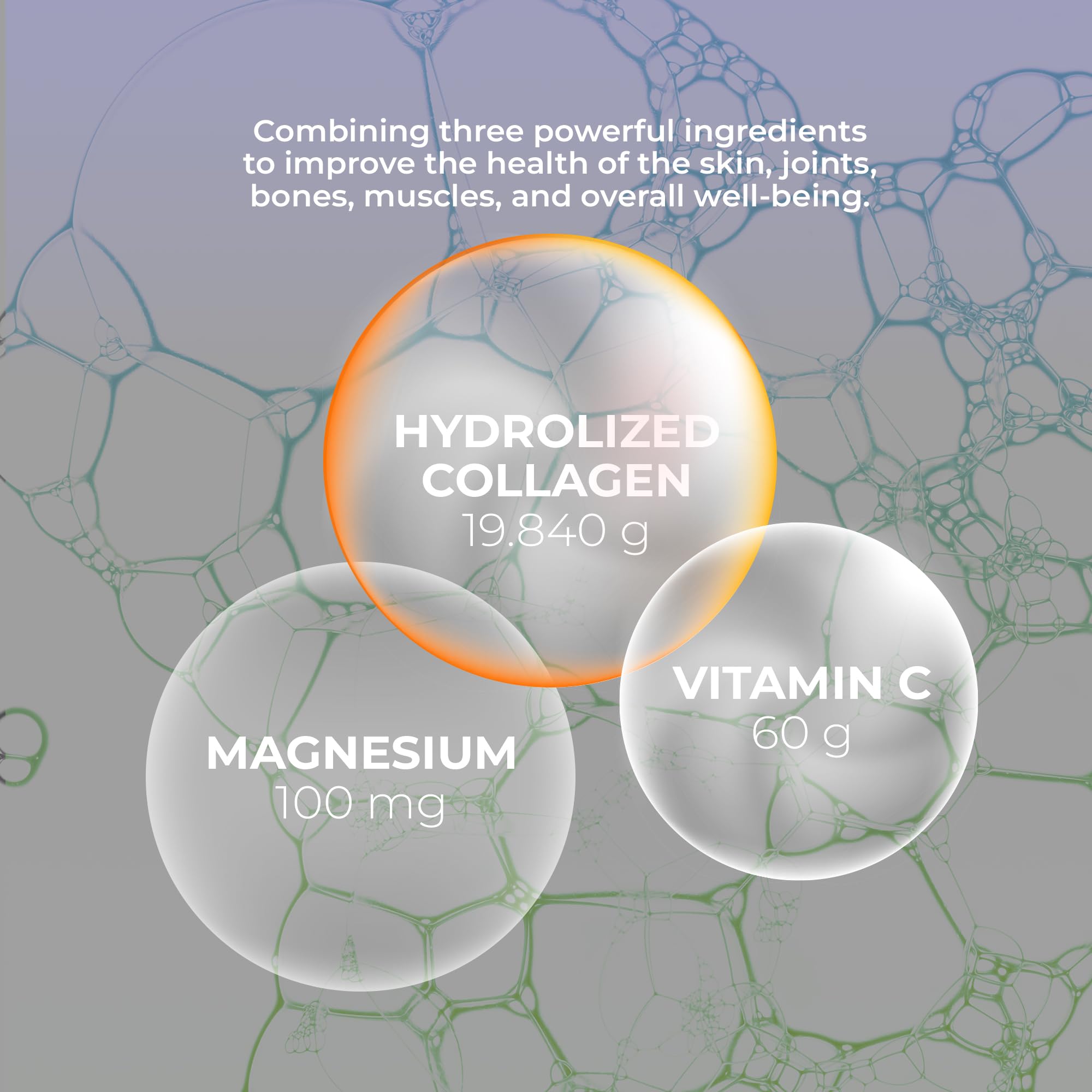 Vidanat Pure Hydrolyzed Collagen with Vitamin C & Magnesium – Supports Skin, Hair, Nails & Joint Health – High-Absorption Protein Powder – 300g (Pack of 1)