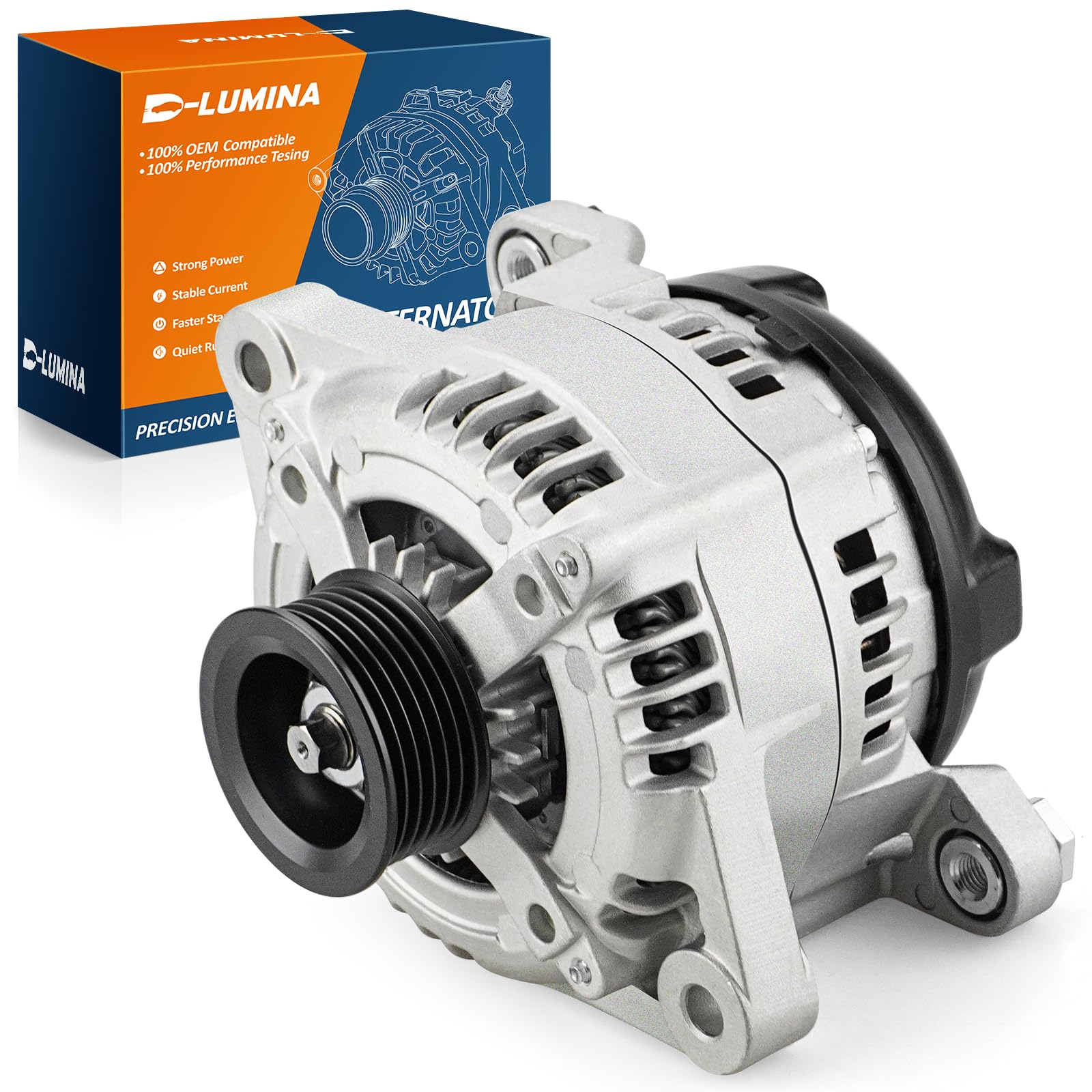 150A Alternator for Hyundai Sonata Kia Sorento Optima Sportage 2.0L 2.4L | 12V 6-Groove Charging Assembly; Fits Select 2015-2022 Models; Replaces 37300-2G061 104211-8790 11953