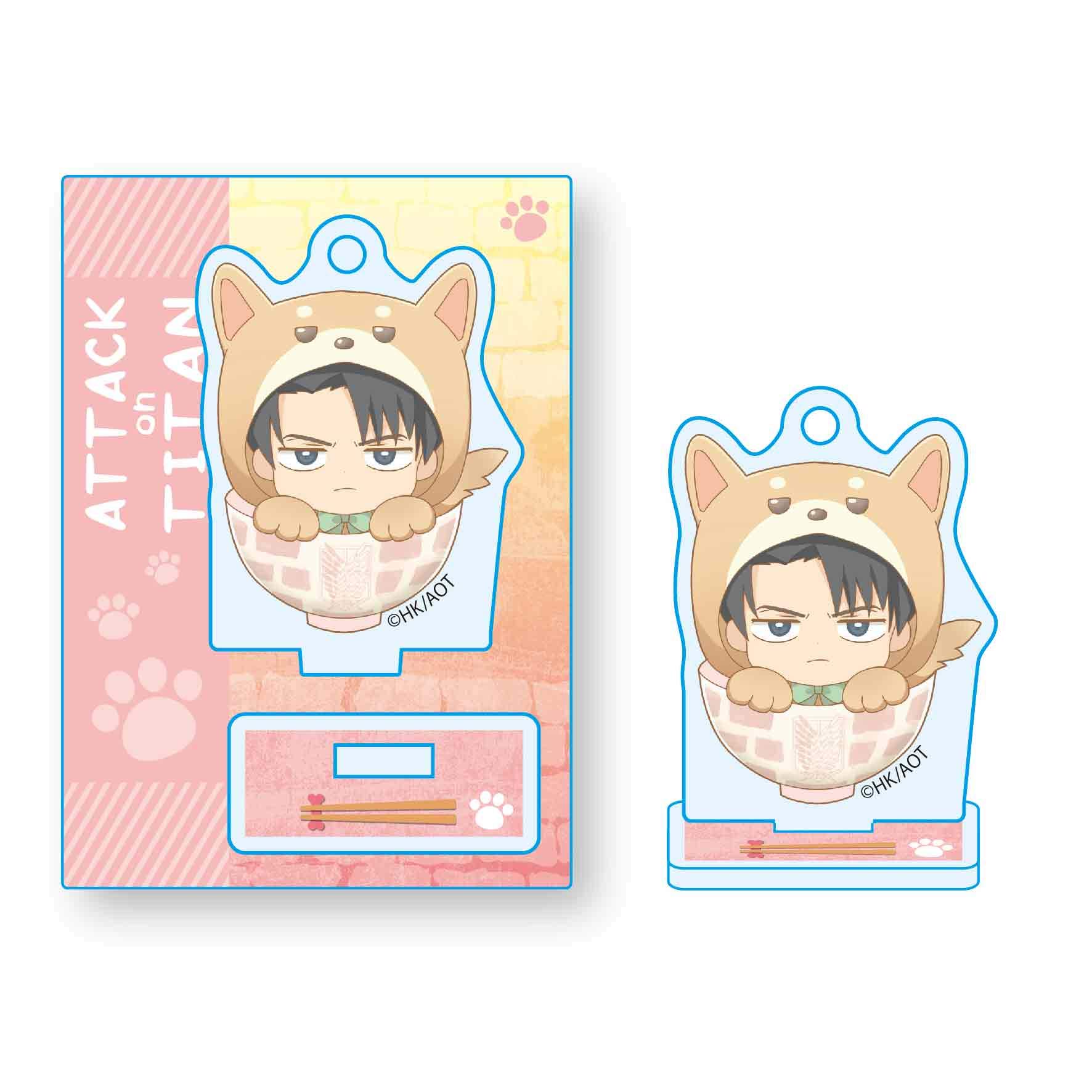 Amazon 進撃の巨人 Season 3 リヴァイ 着ぐるみ わんこめし ミニスタンド アニメ 萌えグッズ 通販