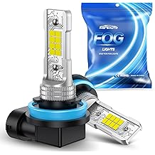 Marsauto H8/H11 LED Fog Light Bulb, 14,000LM 6500K Cool White 11 Size H16/H8 Fog Lights, 0.16" Ultra-Thin Focused Beam for Foggy/Rainy Days, Pluy&Play, 2-Pack
