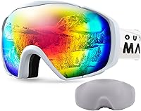 Vista 22 de OutdoorMaster Gafas de esquí con cubierta, gafas de nieve para snowboard OTG antivaho