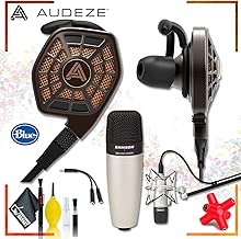 Audeze iSINE 10 in-Ear Planar Lightning Headphone (Black) + Samson C01 Condenser Microphone + Headphone and Knuckel Signal Splitter + Cleaning Kit - coolthings.us