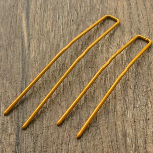 Miniatura 2 de Horquillas para el moño ROCST Bobby Pins Clips para Ballet Mujer Niña Peluquería Salón (2 pulgadas, Marrón, 12 piezas) (Rubio, 3 pulgadas (paquete