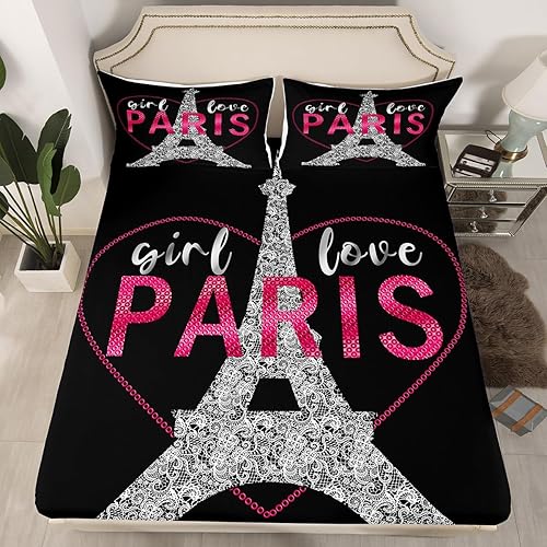 Miniatura 10 de Erosebridal Juego de ropa de cama de mármol para adolescentes, sábana bajera ajustable de arte abstracto para niños, niñas, adolescentes, juego de