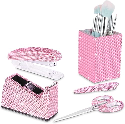 Juego de papelería de oficina, grapadora, dispensador de cinta de escritorio, bolígrafos y tijeras y soporte para bolígrafos disponible en Yaxa Venezuela