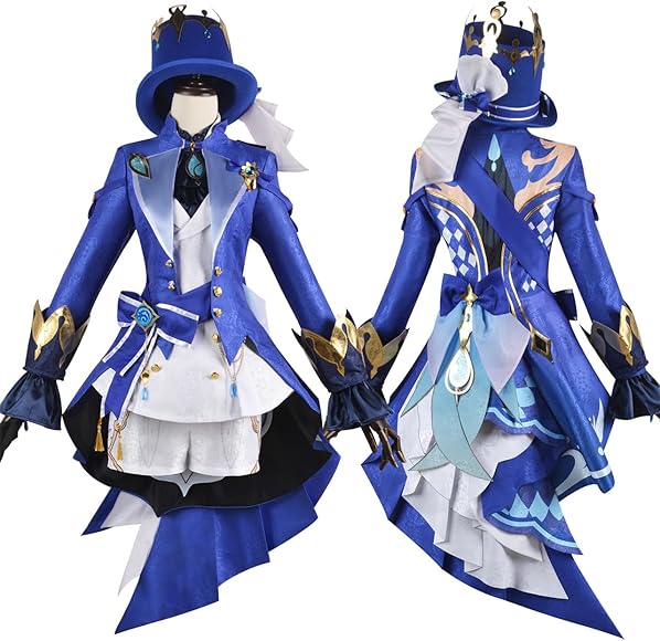 Amazon.co.jp: [HUNIY] 原神 芙卡洛斯 芙宁娜 コスプレ衣装 水神 