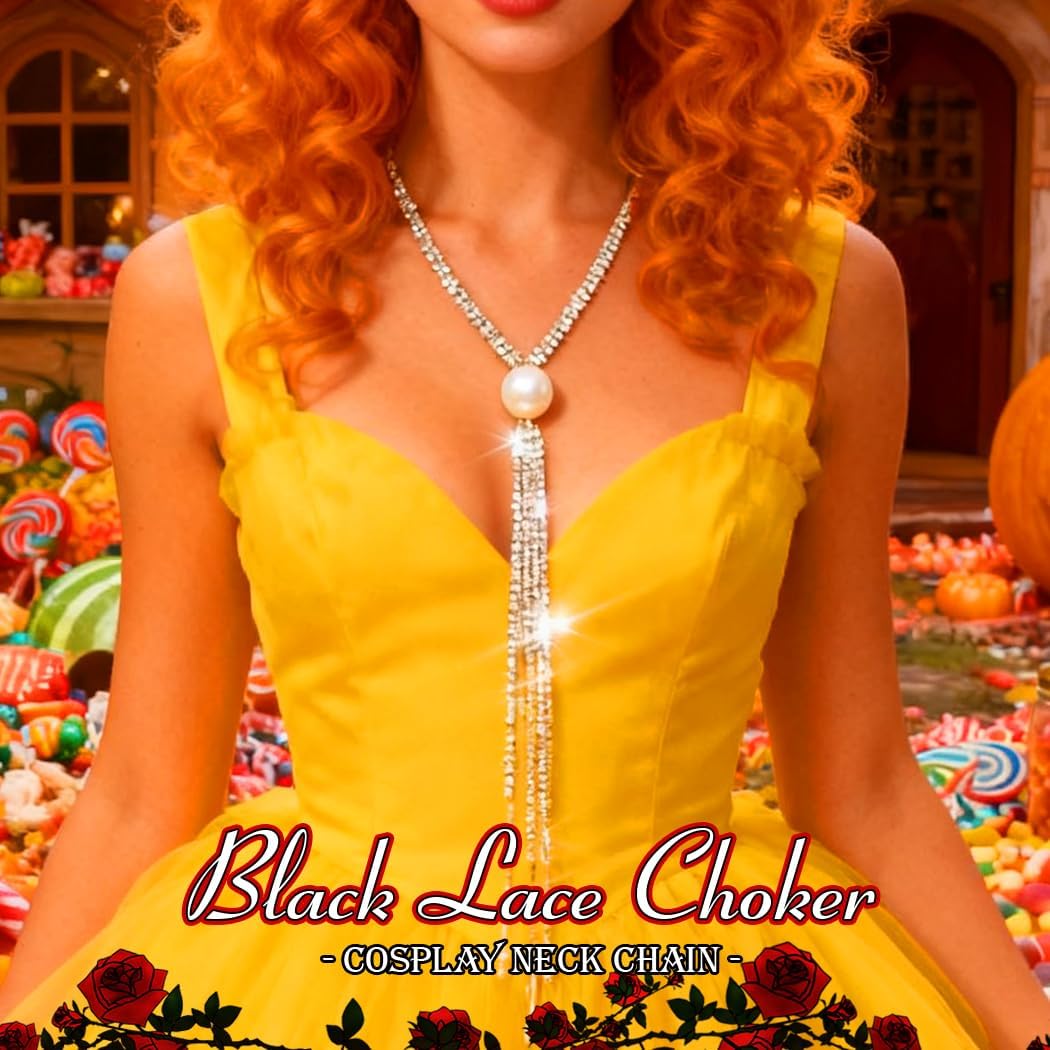 GRAEEN Silver Rhinestone Y Necklace Chain Bling Long Necklaces Jewelry for Women - Image 6