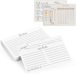 Dahey Double Sided Recipe Cards 4x6 for Bridal Showers Weddings, Housewa...