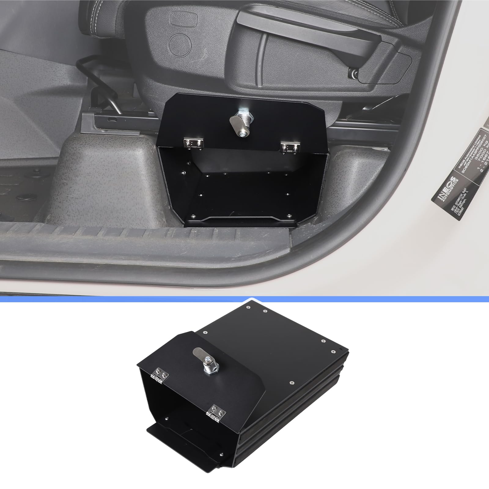 Qiosreui Driver Side Underseat Storage Box for INEOS Grenadier 2020-2025 Accessories, Underseat Storage Lockbox, Underseat-Front Anti-Theftt Security Box Safe Vault Hidden Organizer Tray Bin Container