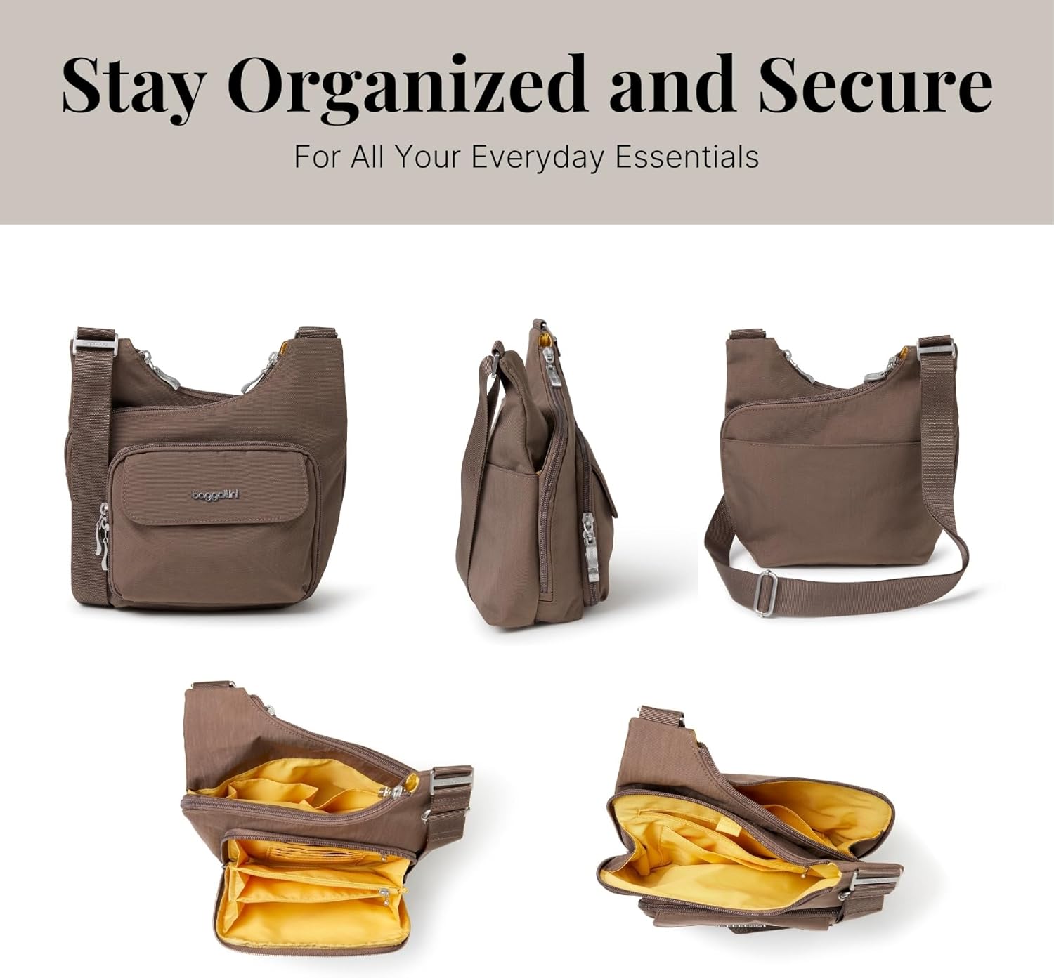 Baggallini womens Criss Cross 10x11" Crossbody Bags for Women - Image 7