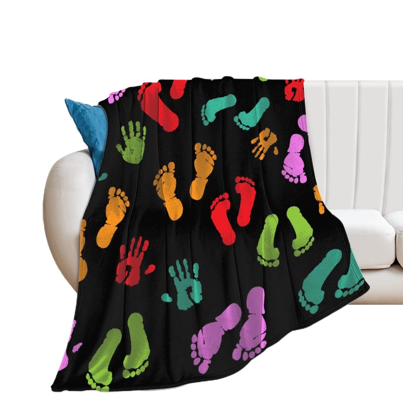 Plaid canapé doux 130x150cm contre le froid hivernal en flanelle