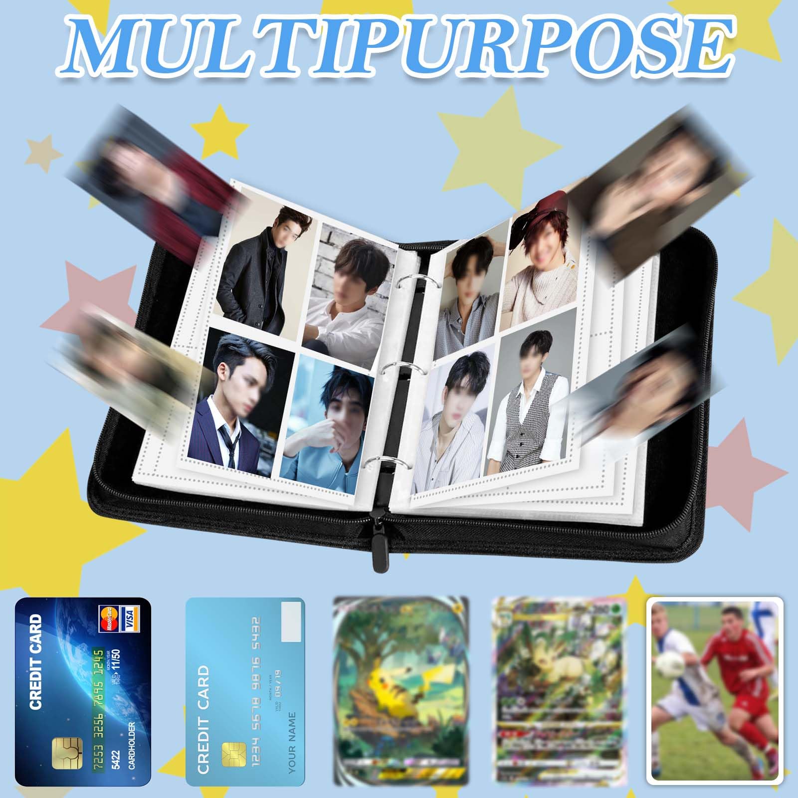 Stray Kids Photocard Binder – SKZoo Design, 400 Taschen, 24,5x18x5 Cm, Leder-Optik, Inkl. Armband, Für STAY-Fans