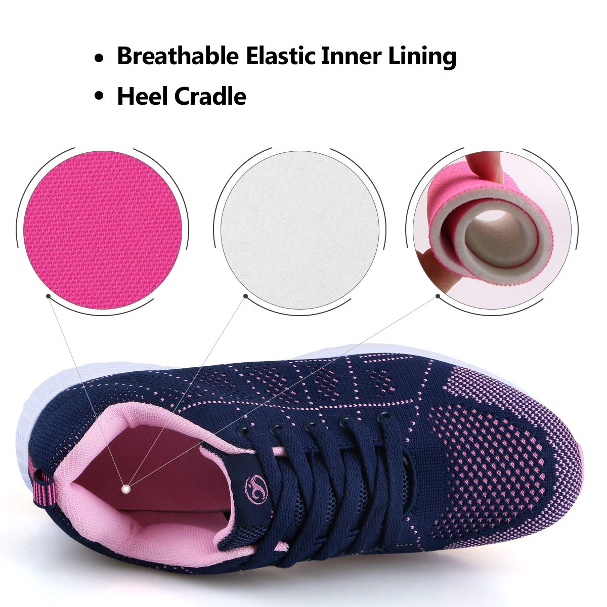 Youecci Donna Scarpe da Ginnastica Corsa Sportive Fitness Running Sneakers Lacci all'Aperto Scarpe with+Comoda