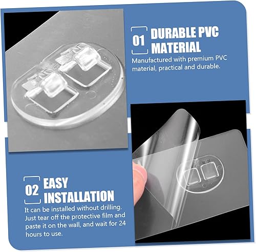 Miniatura 3 de Organizador de baño, 10 ganchos adhesivos para estante de ducha, organizador de ducha adhesivo, gancho de repuesto, perforador de baño, estante de