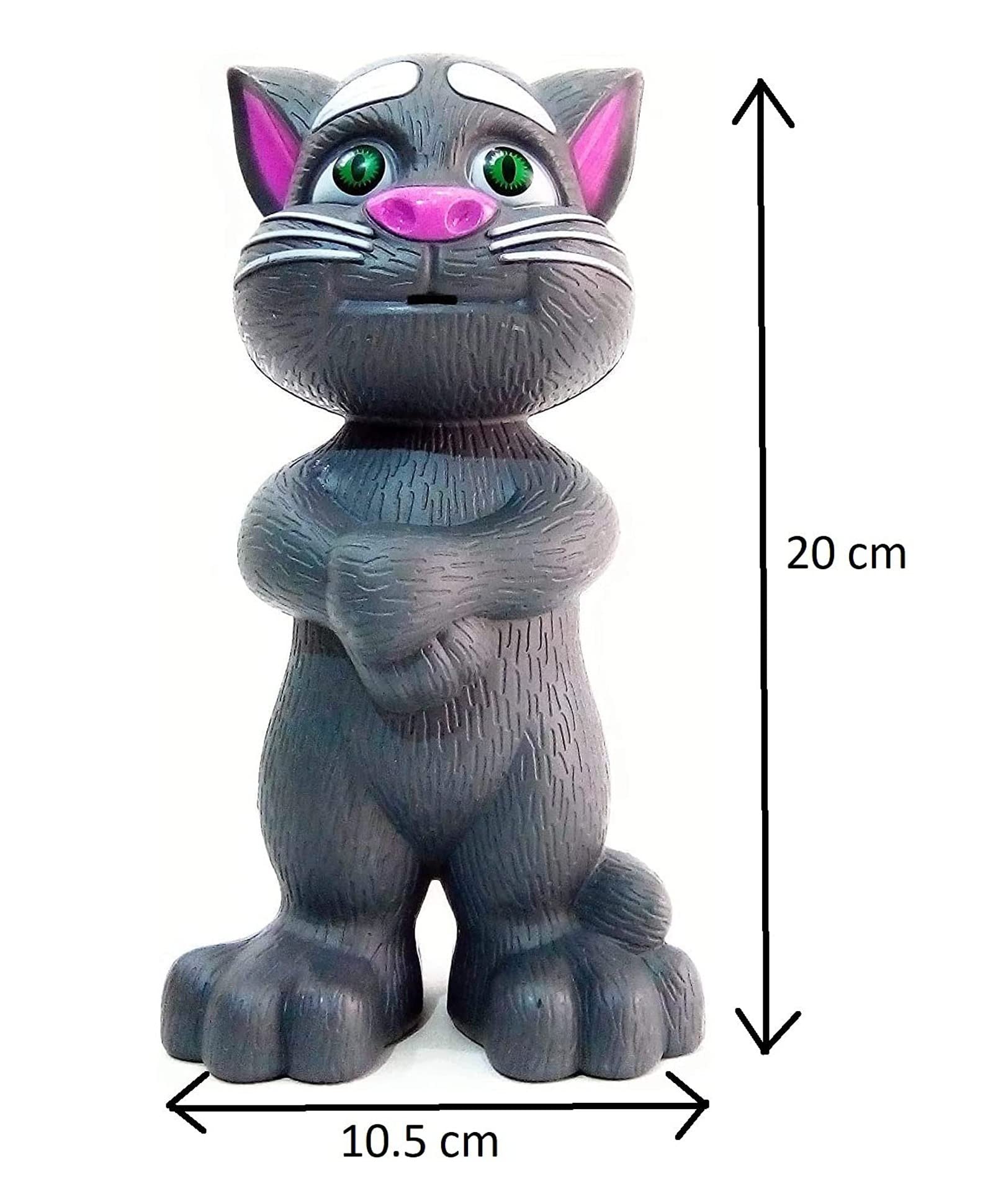 Little Toys Talking Tom Cat Repeats The Voice, Sensors on Whole Body When Touched Sings Rhymes and Songs, Musical Cat Toy for Kids (1+ Years) (Assorted Colour) 1