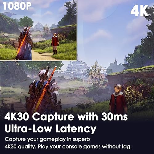 Miniatura 8 de Tarjeta de captura externa 4K, audio y video tarjeta de captura de cámara externa Transmisión y grabación en 4K60fps Compatible con Xbox Series XS,