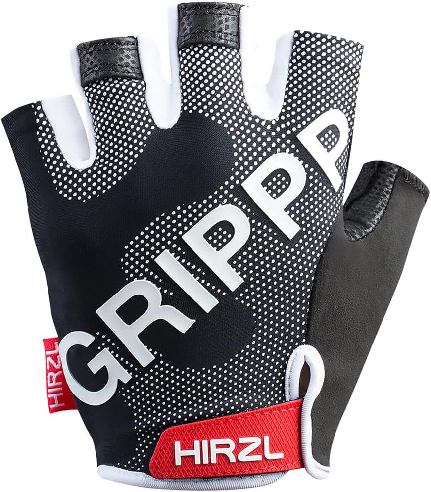 HIRZL Grippp Tour SF 2.0 Leather Bike Gloves, Short Finger, Breathable, Foam Padded, Anti-Slip, Sweat and Water Resistant, Ergonomic, Durable, MTB, Road, Mountain, Cycling, Swiss Technology……
