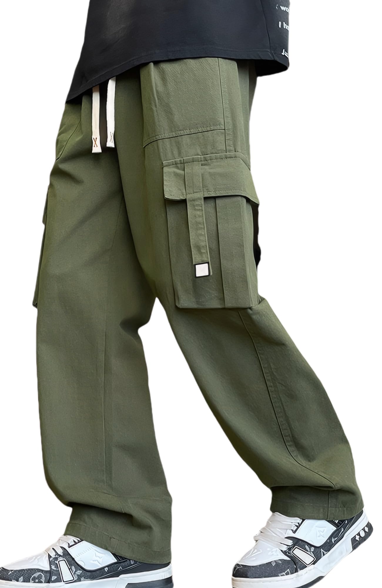 Boys Cargo Pants Kids Y2K Hip Hop Streetwear Joggers Cotton Trousers Baggy Trousers Loose Sweatpants 7-16 Years