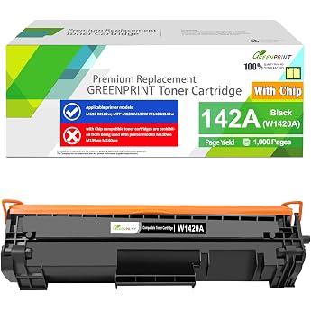 142A W1420A with chip Compatible Toner Cartridge 1000 Pages Standard Capacity Black for H P Laserjet Printers M110 M110W M139 M140 M140W Cannot be used on H P+ Printers with e Model