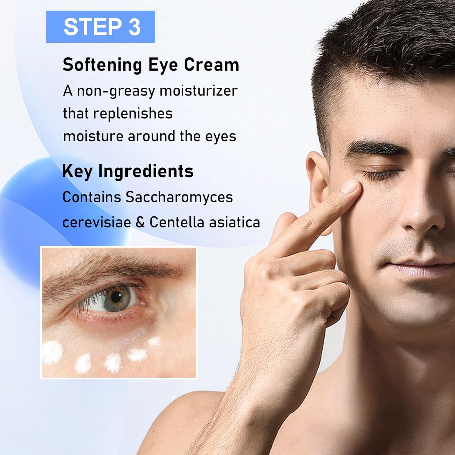 Men Skin Care Kit,Refreshing Skincare Set for Face Wash,Eye Cream,Face Serum,Toner,Moisturizer,Deep Hydrating Men Skincare Gift Set for All Skin Types (5PCS) - Image 4