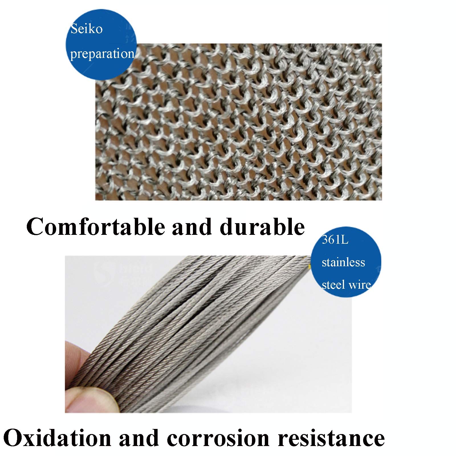 WXYZ Guantes Resistentes al Corte de Metal Pesado, Guantes de Trabajo de Seguridad Protectores de Grado 5, for Cocina/jardín/Captura de Cangrejo (Size : 2pcs/S)
