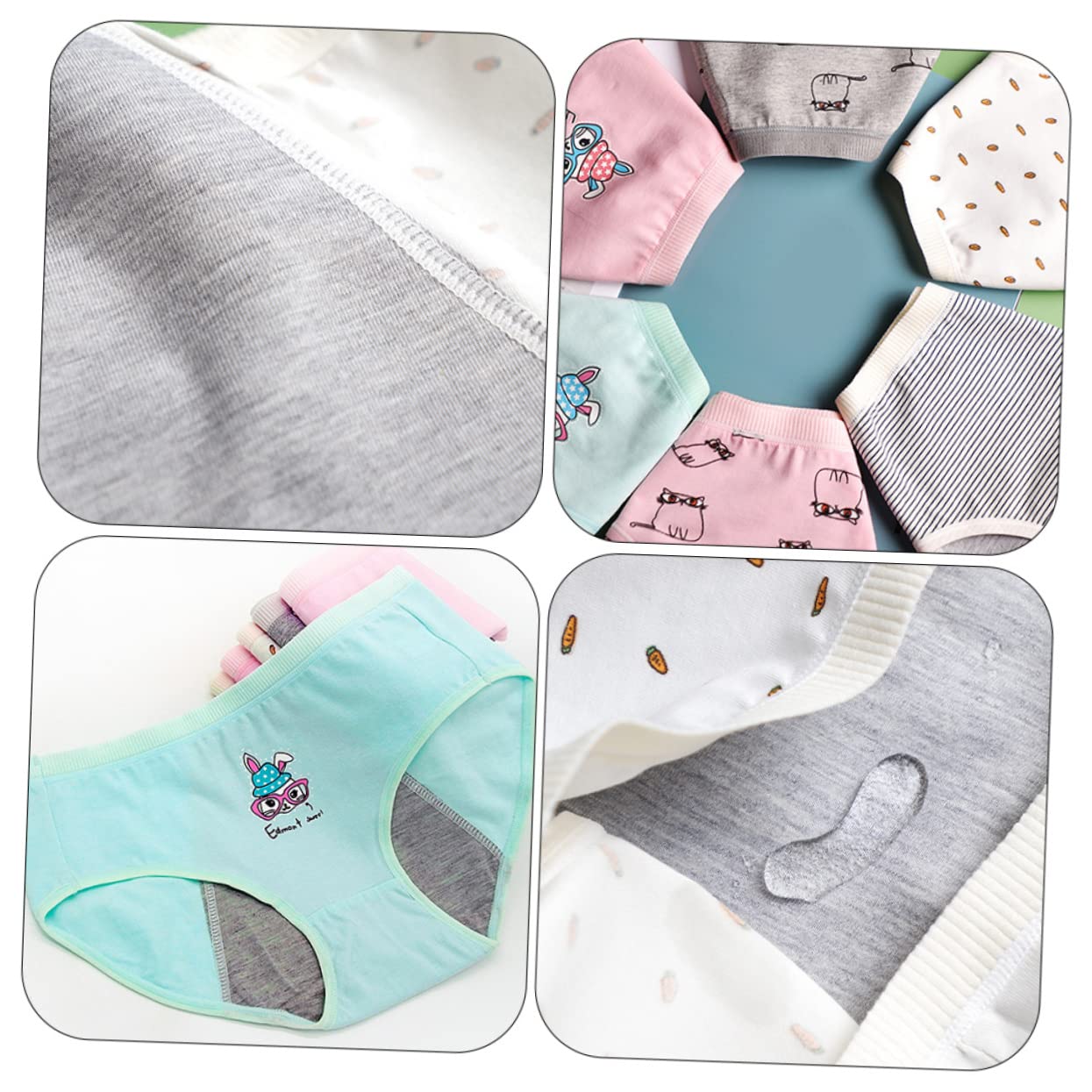 SHERCHPRY 9piezas Bragas Menstruales Impermeables para Mujer De Ropa Interior Transpirable y Cómoda para Ciclo Menstrual