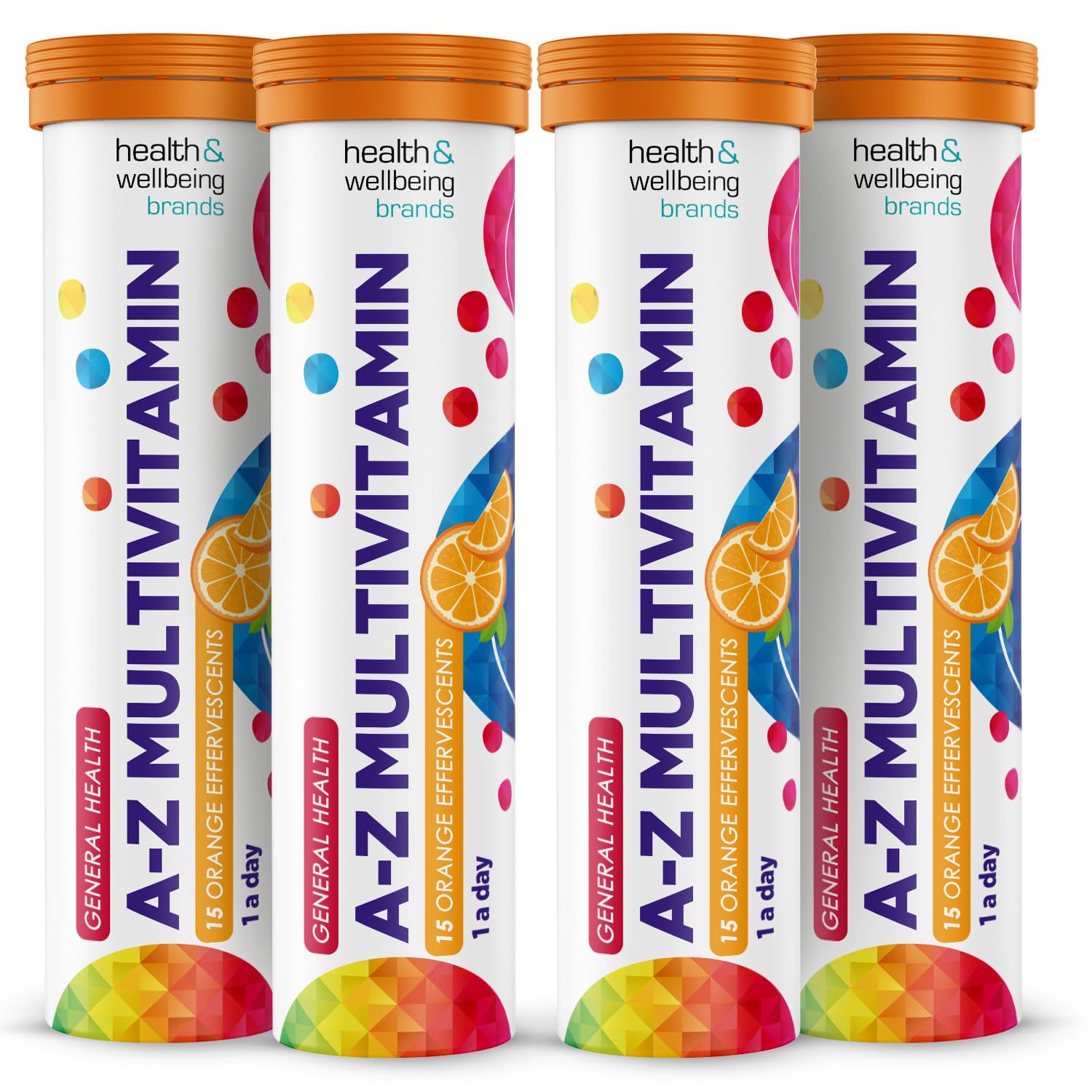 A Z Multivitamin Orange Flavour Effervescent Tablets High Strength 