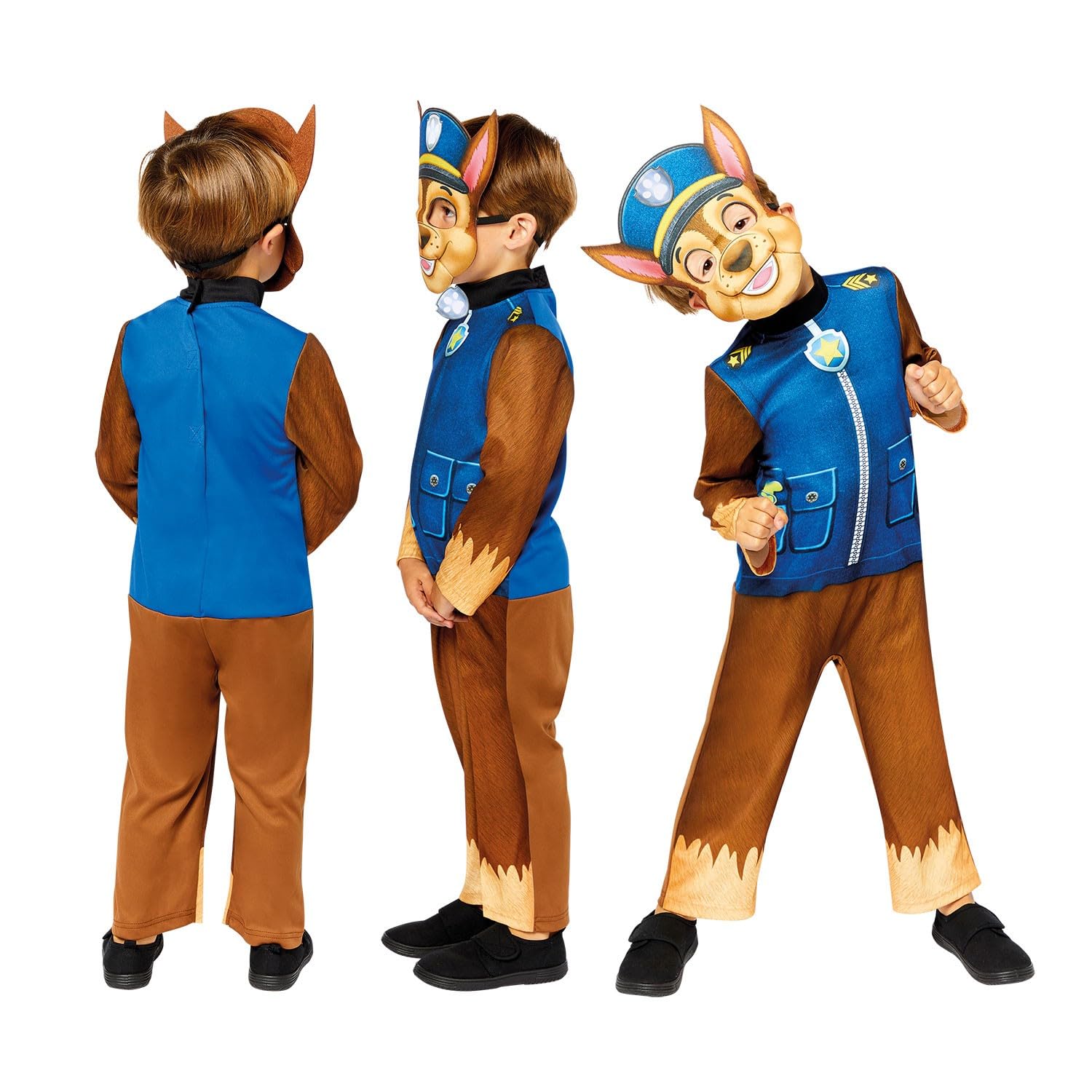 amscan Childs Boys Officially Licensed Paw Patrol Chase Fancy Dress Costume
