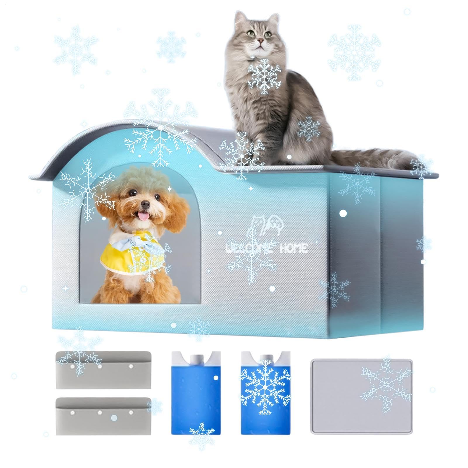 Maison rafraîchissante pour chat et tente fraîcheur protectrice