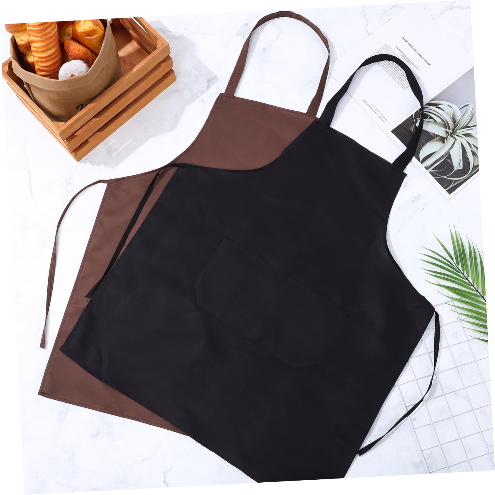 12 Piezas Unidades Delantales Unisex con Delantales Colgantes para Cocina y Salón Cómodos y Ligeros para Protección Múltiples Usos
