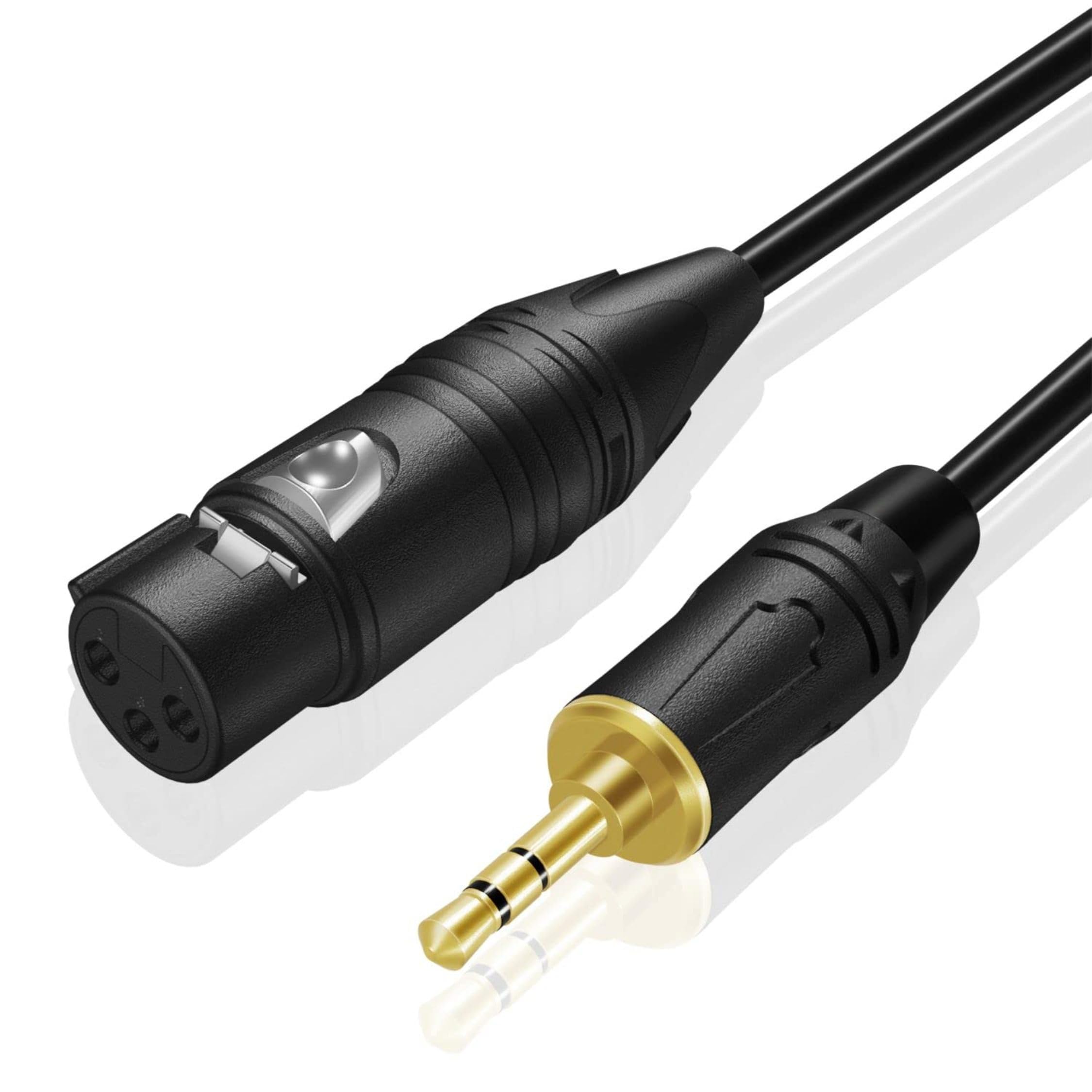 3.5mm to XLR Cable, XLR to 3.5mm Aux Microphone Cbale, 1/8 inch Mini Jack Stereo to XLR FeMale Cord Adapter for Cell Phone, Laptop, Speaker, Mixer. (1.5)-picture-17