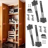 Mdkave 22inch Pocket Door Slides with Hinges,Pocket Cabinet Door Hardware Kit,Space Saving Sliding System for Cabinets (22inch,2Set)