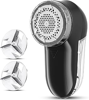 Fabric Lint Shaver - Fuzz Remover, AC120V Electric Sweater Shaver (Battery Operated), Efficiently Faster by 80% - Clothes Fuzz,Lint Balls,Pills,Bobbles Trimmer with 3 Shave Heights - JUEYINGBAILI