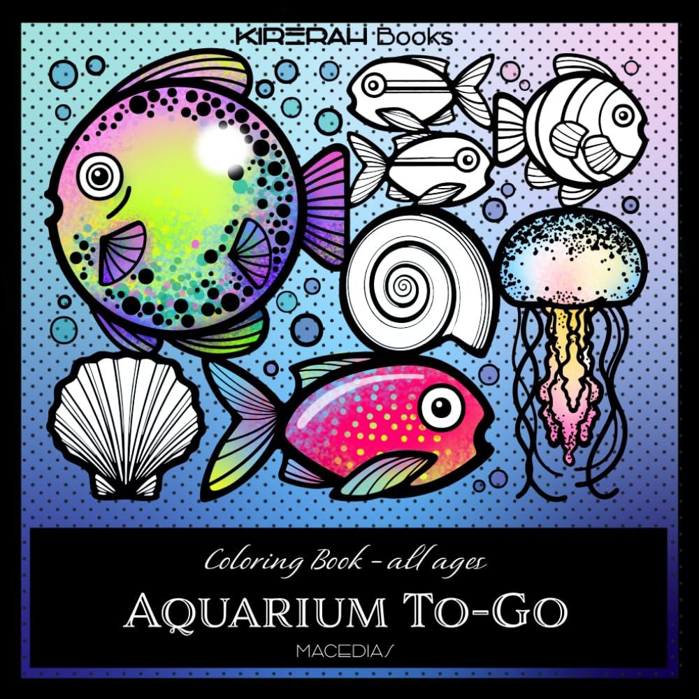 AQUARIUM TO-GO: A sea-themed coloring book filled with tiny underwater wonders – Kirerah Books (TINY THINGS)