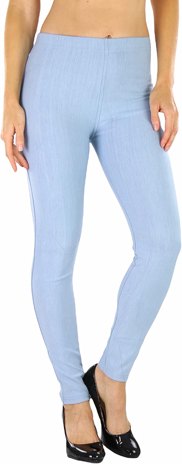 ToBeInStyle Women’s Easy Pull-On Denim Skinny Fit Comfort Stretch Leggings Jeggings - Image 5