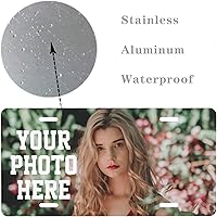 Vista 4 de Placa de matrícula personalizada para la parte delantera del automóvil, decoración personalizada, añade tu foto, texto, logotipo, decoración