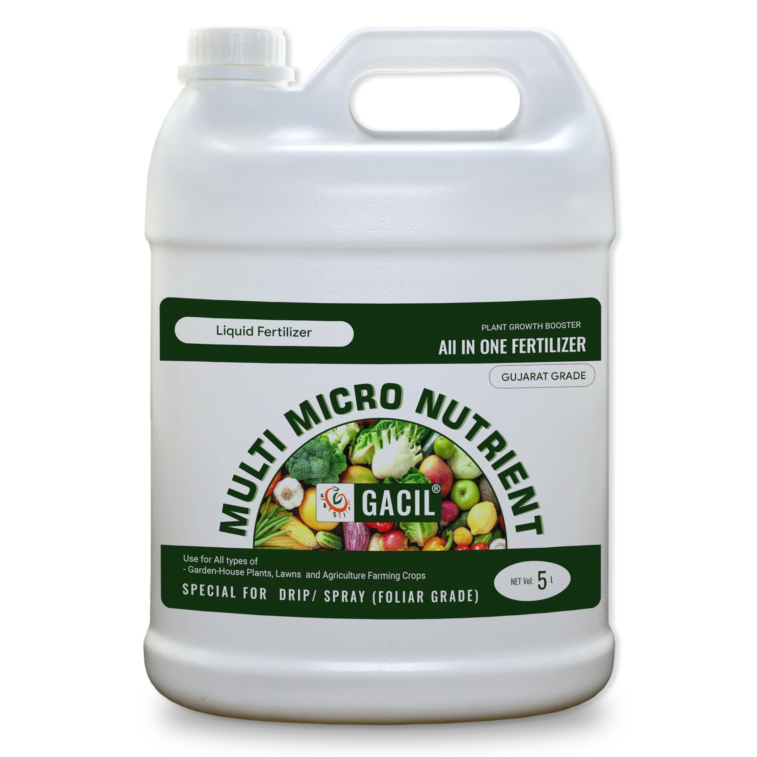 PANCHSHEEL Liquid Micronutrient Mixture Fertilizer All in One Growth Promoter for Garden Plants & Agriculture Crops 5 L