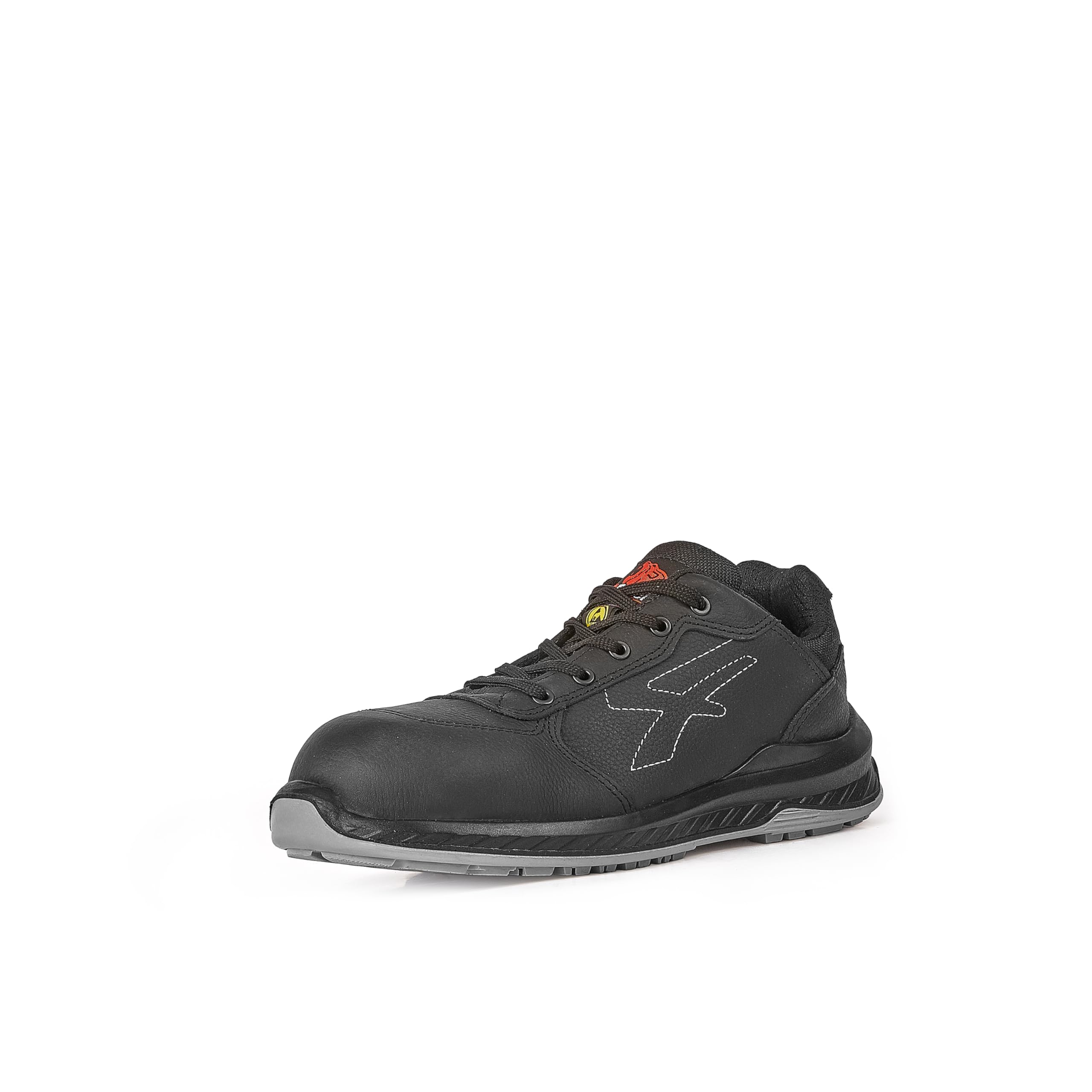 U-​Power Red Industry® Black, Scarpe Antinfortunistiche Unisex, Scarpe da Ginnastica in Pelle Leggere, Flessibili, Antiperforazione, con Inserto Infinergy, con Puntale in Alluminio (Black_43)